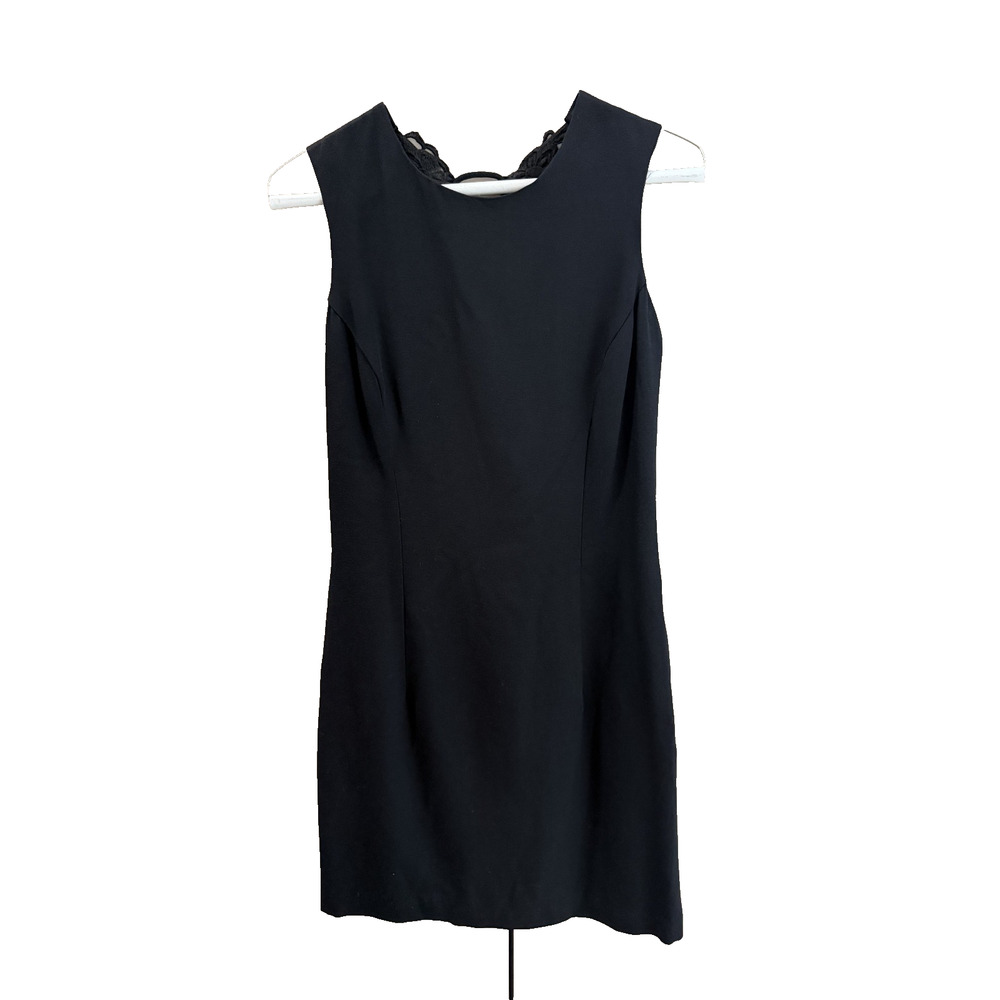 Jessica McClintock Sz 6 Black Cocktail Dress with Cutouts Vintage inspired